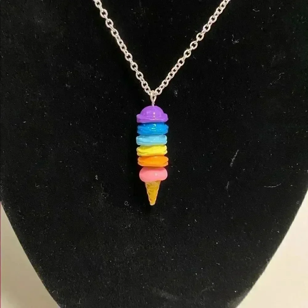 Adorable ice cream earrings and necklace